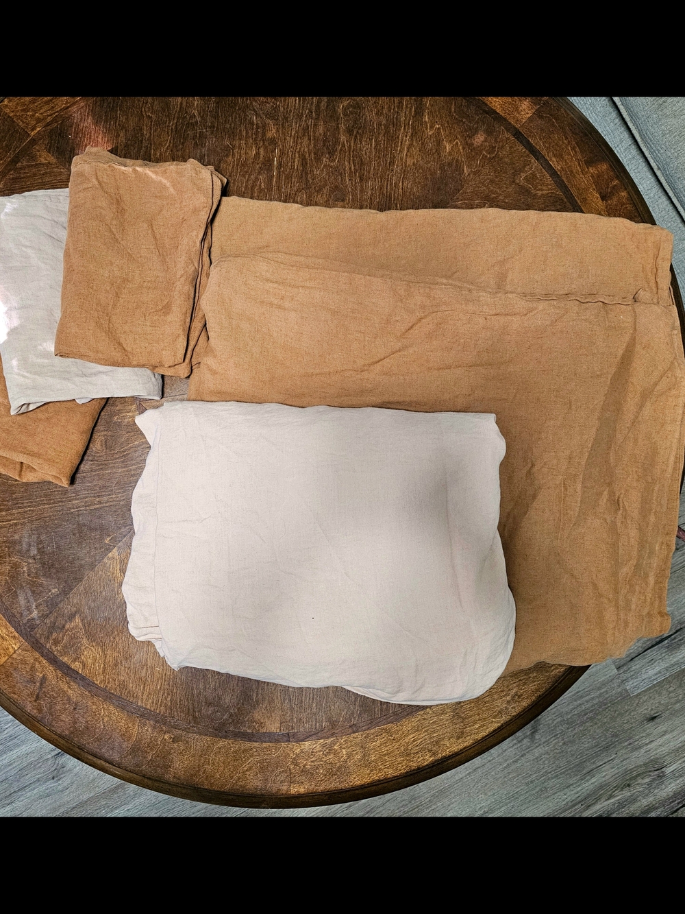 100% Linen Set King Duvet/3 Pillow Cases/1 Top Sheet - Picture 3 of 3